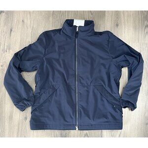 Banana Republic Jacket Soft Shell Vented Fleece Lined Full Zip Mens Large Blue
